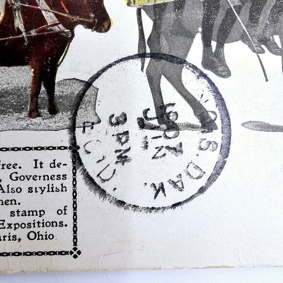 1907 Antique Postcard Saint Paris Ohio Walborn & Riker Pony Carts Factory Posted - Picture 3 of 7